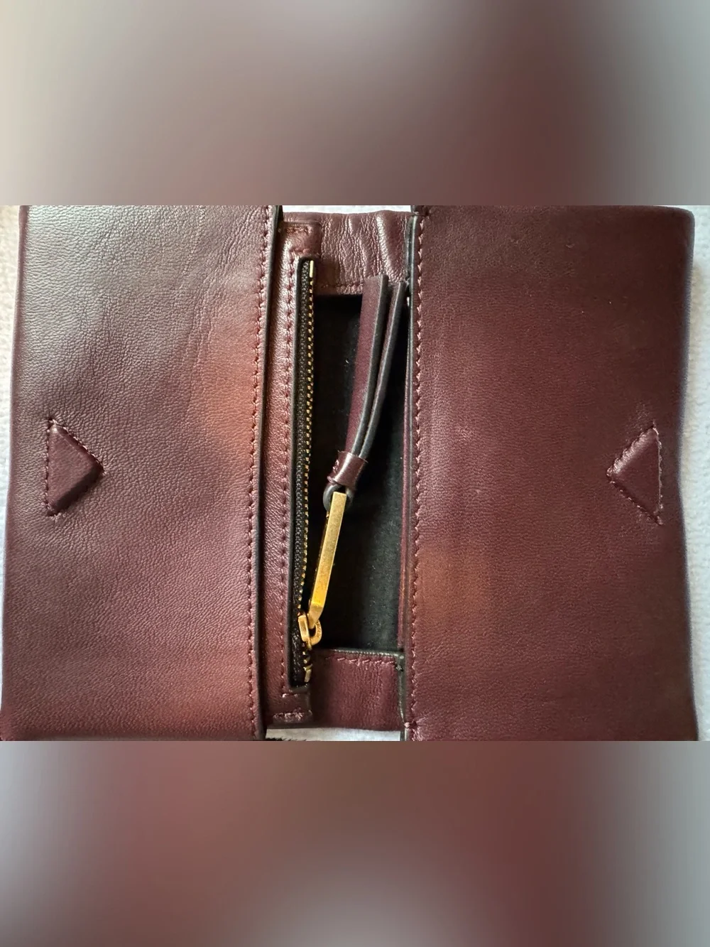 All Saints Maroon Leather Women's Wallet